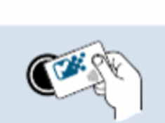Ticket validation machine symbol: validate contactless ticket